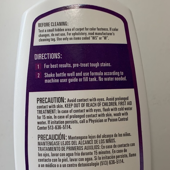 Hoover Paws & Claws Pre- Mix Carpet Cleaning Formula 6 OZ - Picture 4 of 6